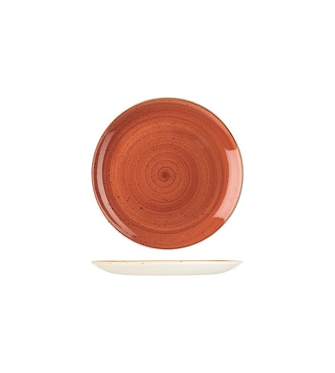 Churchill 217mm Round Coupe Plate Stonecast Spiced Orange
