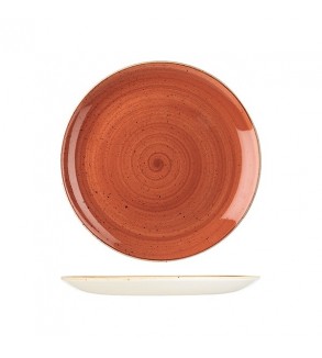 Churchill 260mm Round Coupe Plate Stonecast Spiced Orange