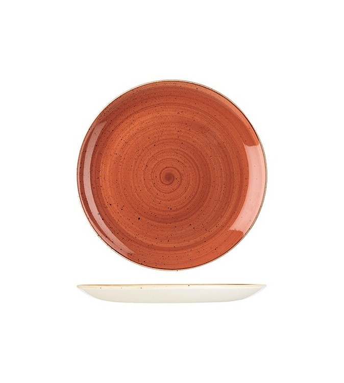 Churchill 260mm Round Coupe Plate Stonecast Spiced Orange