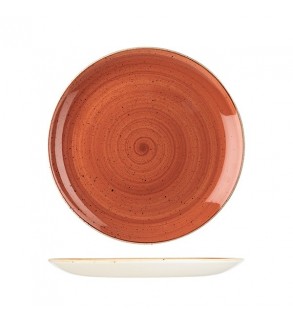 Churchill 288mm Round Coupe Plate Stonecast Spiced Orange (12)