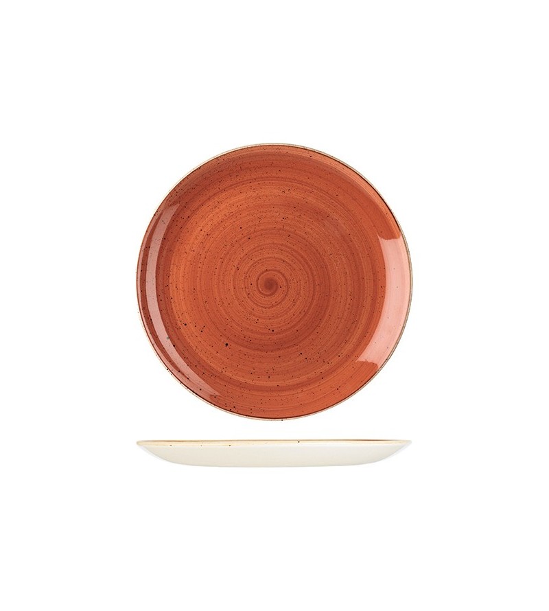 Churchill 288mm Round Coupe Plate Stonecast Spiced Orange