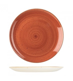 Churchill 324mm Round Coupe Plate Stonecast Spiced Orange (6)