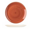 Churchill 324mm Round Coupe Plate Stonecast Spiced Orange