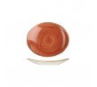 Churchill 192x163mm Oval Coupe Plate Stonecast Spiced Orange