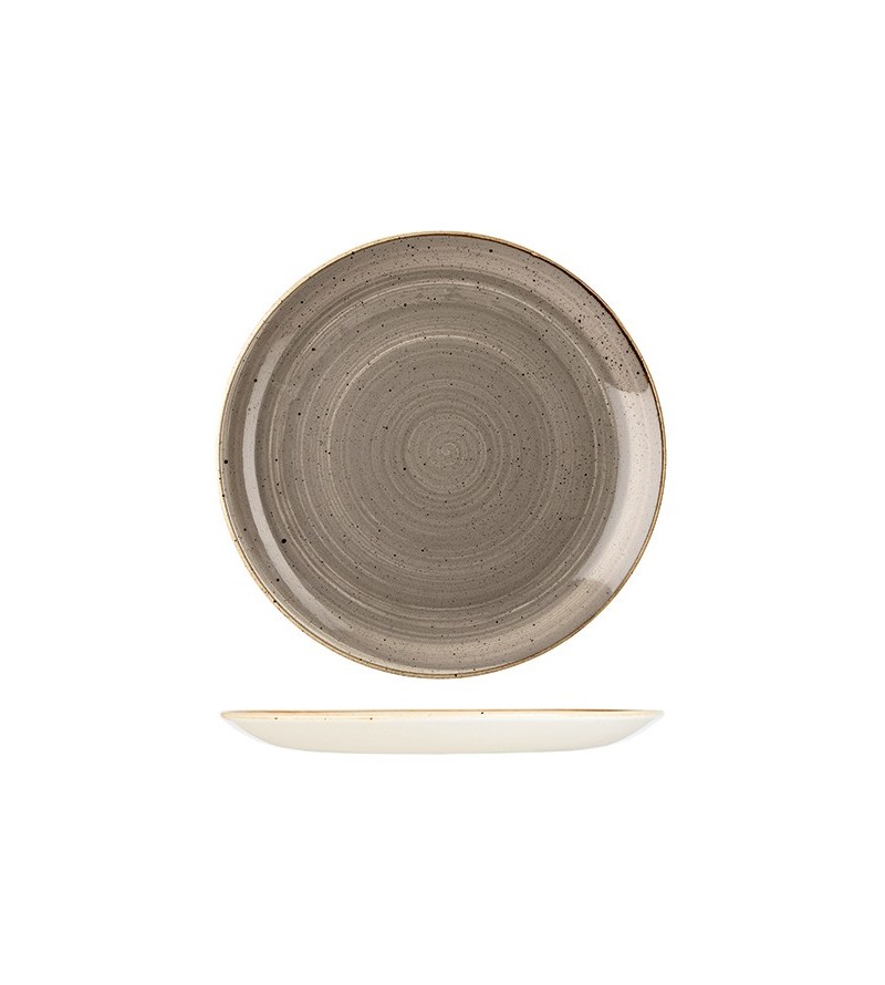 Churchill 288mm Round Coupe Plate Stonecast Peppercorn Grey