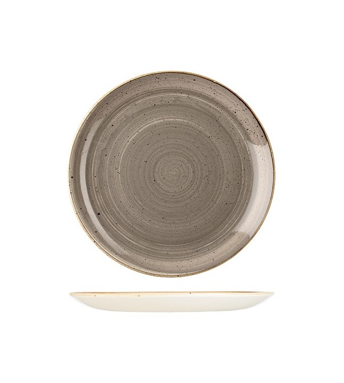 Churchill 288mm Round Coupe Plate Stonecast Peppercorn Grey