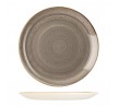 Churchill 324mm Round Coupe Plate Stonecast Peppercorn Grey