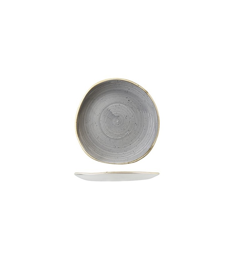 Churchill 186mm Organic Round Plate Stonecast Trace Peppercorn Grey