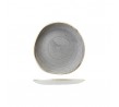 Churchill 186mm Organic Round Plate Stonecast Trace Peppercorn Grey
