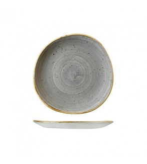 Churchill 210mm Organic Round Plate Stonecast Trace Peppercorn Grey