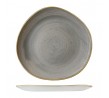 Churchill 286mm Organic Round Plate Stonecast Trace Peppercorn Grey