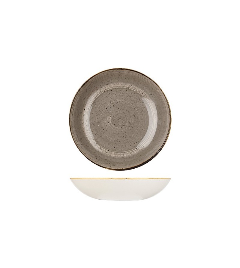 Churchill 1136ml / 248mm Round Coupe Bowl Stonecast Peppercorn Grey