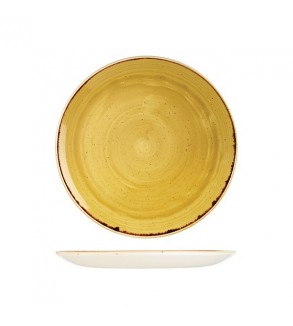 Churchill 260mm Round Coupe Plate Stonecast Mustard Seed Yellow (12)