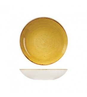 Churchill 1136ml / 248mm Round Coupe Bowl Stonecast Mustard Seed Yellow (12)
