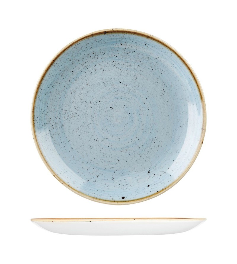 Churchill 324mm Round Coupe Plate Stonecast Duck Egg Blue