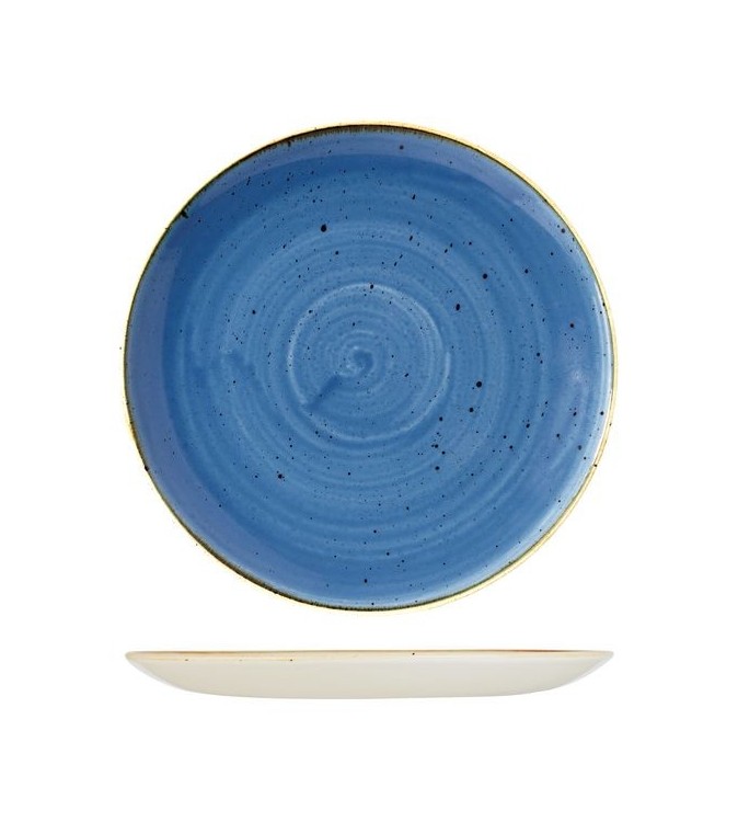 Churchill 324mm Round Coupe Plate Stonecast Cornflower Blue