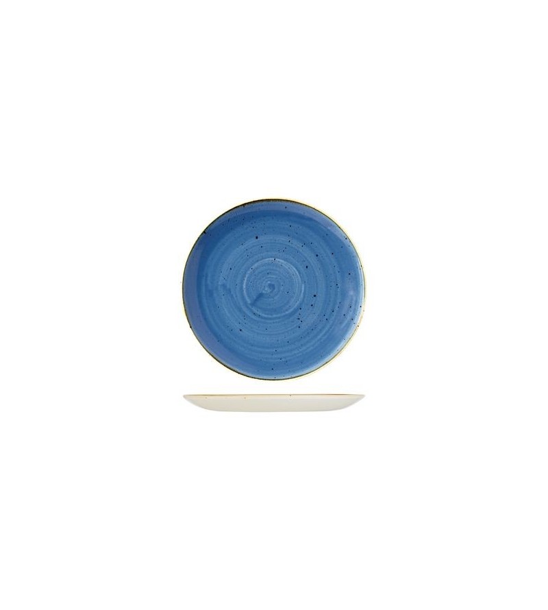 Churchill 165mm Round Coupe Plate Stonecast Cornflower Blue
