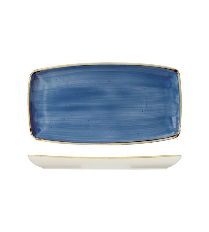 Oblong Plate 350 x 185mm Cornflower Blue Churchill Stonecast (6)