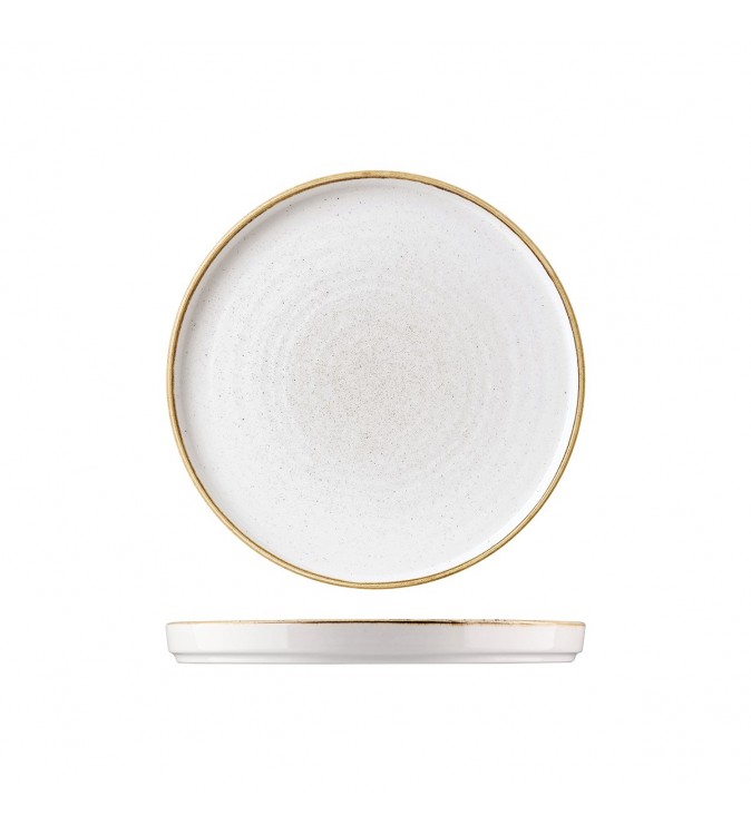 Churchill 260x20mm Walled Chefs Plate Stonecast Barley White