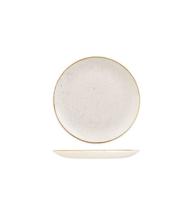 Churchill 217mm Round Coupe Plate Stonecast Barley White