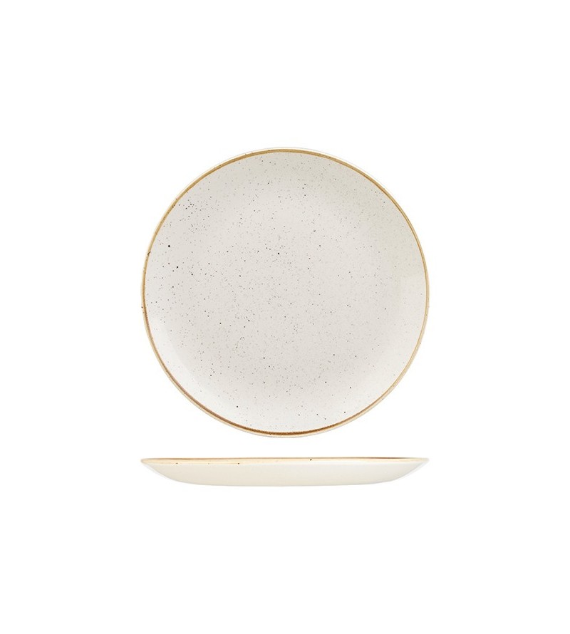Churchill 288mm Round Coupe Plate Stonecast Barley White