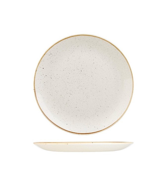 Churchill 288mm Round Coupe Plate Stonecast Barley White