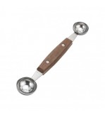 Chef Inox Melon Baller 18/8 Wood Handle Double Ended