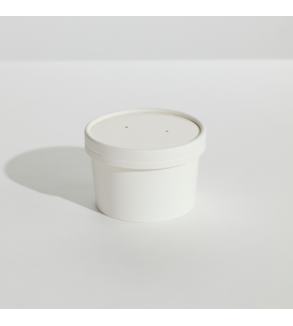 White 8oz Food Container & Lid Combo (250)