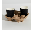 Enviro Egg Cup Kraft Coffee Tray 4 Drinks (200)