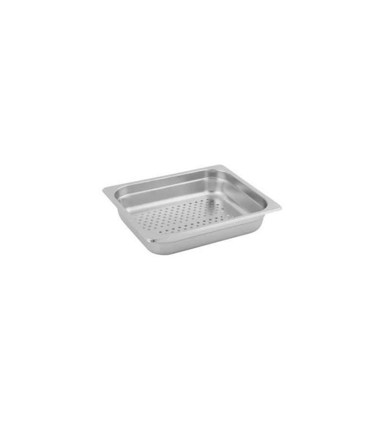 Gastronorm 1/2 Size Perforated Steam Pan Stainless Steel