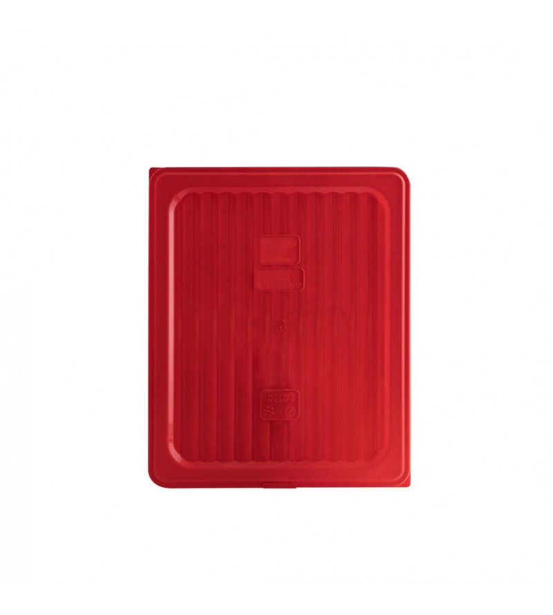 Red Gastroplast Gastronorm 1/2 Size Polypropylene Lid