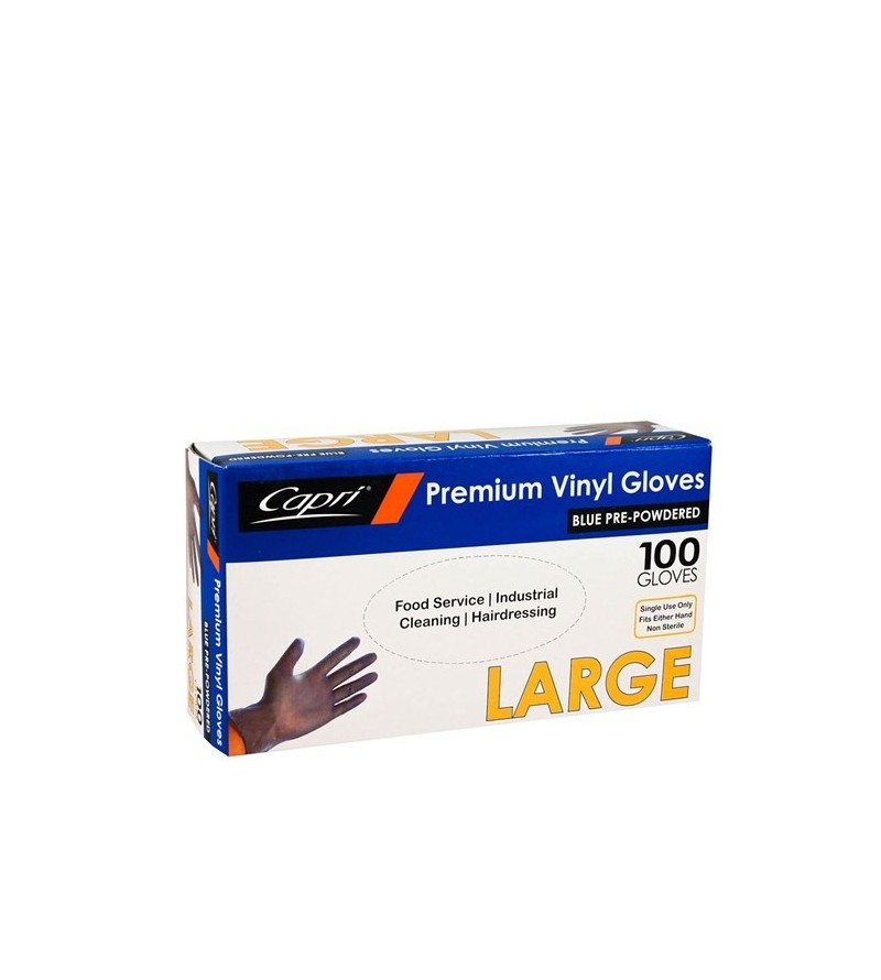 Capri Blue Vinyl Glove Powdered Large (100)