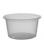 Capri 100ml / 73x40mm Dipping Sauce Container Plastic Clear (1000)