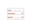 Food Safety Label Date-Prep-Use By 75x49mm Dissolvable
