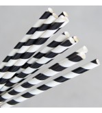 Black-White Regular Paper Straw