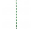 Green-White Regular Paper Straw