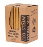 Kraft Cocktail Paper Straw
