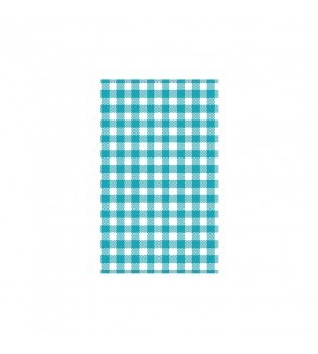 Moda 190x310mm Greaseproof Paper Gingham Teal (200/10)