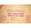 Pro Fresh 120L Wheelie Bin Liner Heavy Duty Black