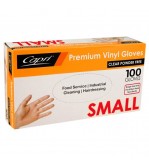 Capri Vinyl Glove Clear Powder Free Small