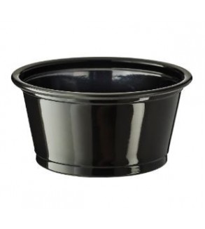 Cast Away Portion Control Cup Plastic 2oz / 60ml Black (2500)