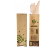 One Tree Cutlery Pack Wooden Knife-Fork-Napkin