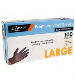 Capri Vinyl Glove Blue Powder Free Large
