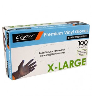 Capri Vinyl Glove Blue Powder Free Extra Large