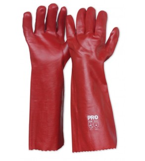 Chemical Glove Red PVC Single Dip