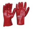 Chemical Gloves Red PVC Single Dip