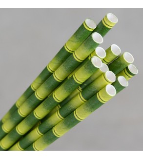 Bamboo Print Regular Paper Straw (2500)