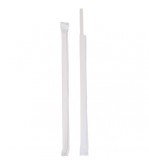 White Regular Paper Straw Individually Wrapped