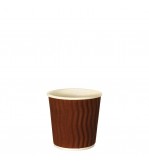 Brown 4oz / 118ml Cool Double Wall Paper Hot Cup