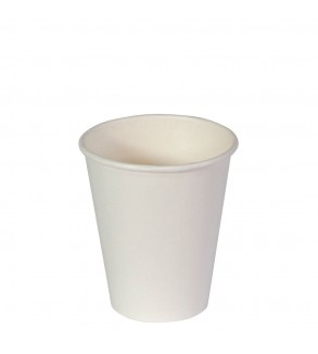 White 8oz / 237ml Single Wall Paper Coffee Cup